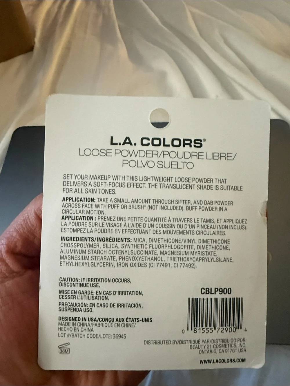 L.A. COLORS Loose Finishing Powder - Pink Compact